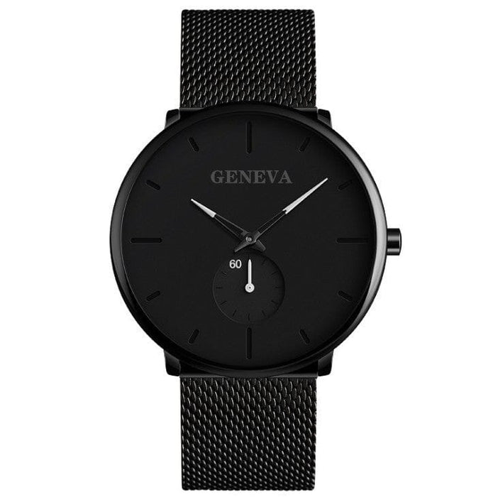 Geneva Mens Watch Quartz Stainless Steel Brand Wristwatch