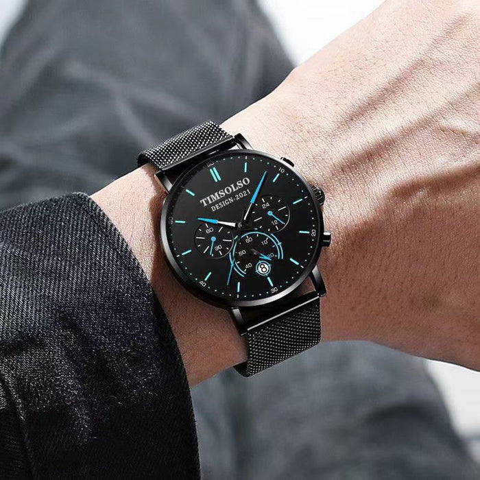 Quartz Ultra Thin Calendar Watch For Men